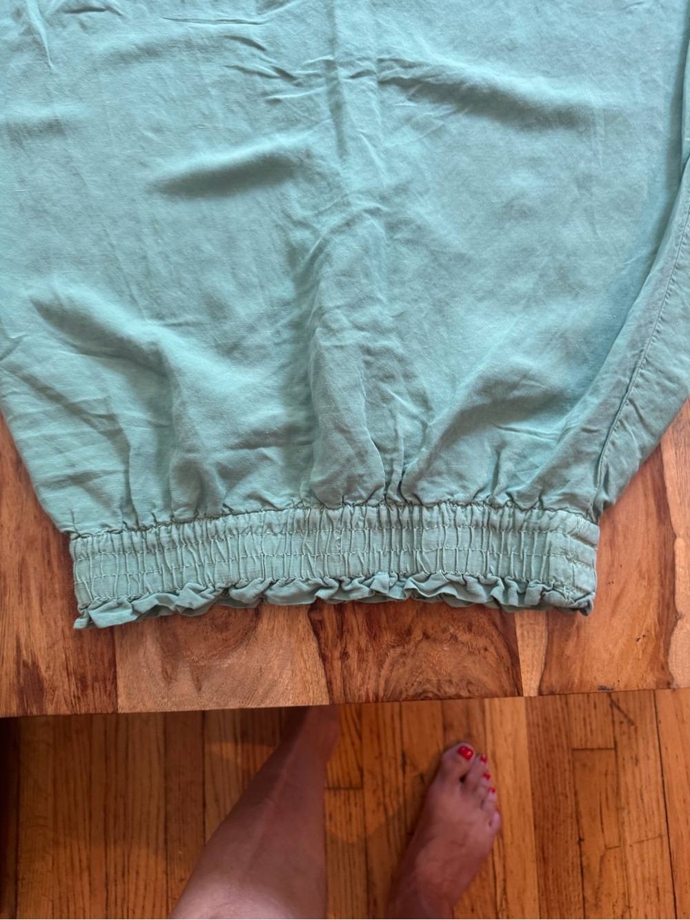 Zara linen green long skirt size XS in like new condition - Picture 6 of 9